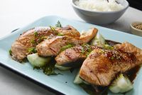 Class of the Day: Salmon Teriyaki from Jet Tila! Pair your salmon with the BEST homemade teriyaki sauce that will have you ditching the store-bought version. Take the class today on the #FoodNetworkKitchen app!