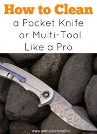 How to Clean a Pocket Knife or Multi-Tool Like a Pro. Your knife or multi-tool is a critical part of your everyday carry. You love it. You cherish it. And maybe you even show if off once in a while. But when was the last time you cleaned your pocket knife or multi-tool? If you feel resistance while opening the knife or tools, or can see visible gunk built up in the pivots, then it is has already been too long