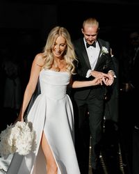 The ultimate pairing 🤍 Bride Grace wears the Kasia Corset with a Mini Skirt by Chosen by Kyha to dance the night away in. Style with the Milford Skirt for a romantic ceremony look. We love the idea of changing up your look for the evening party. Captured by Alex Cohen Photography