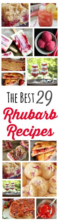 The 29 Best Rhubarb Recipes! The perfect recipes to showcase one of Spring's favourite flavours.