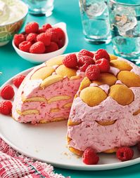 Raspberry Bombe with vanilla wafers Recipe