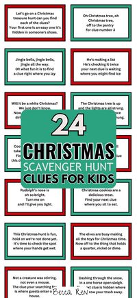 My kids LOVE treasure hunts. They get so excited solving and following clues and it leading to a special prize at the end. They are going to go nuts when I surprise them with this Christmas scavenger hunt!