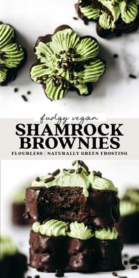 Vegan Shamrock Brownies (vegan + paleo) | Feasting on Fruit