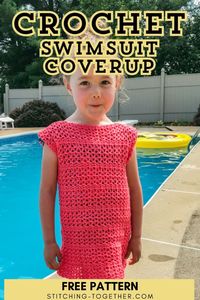 This crochet swimsuit coverup free pattern is perfect for crocheting a quick summer dress. From playful picnics to playing at the pool, this sweet design will have your little one twirling in style. Get your hooks ready and crochet up some love with this free crochet pattern!