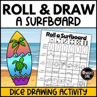 Looking for a Fun Art Activity that will keep your students creatively engaged? Roll and Draw a Surfboard is the perfect end-of-year beach drawing activity. Simply print and place in your art center, calming corner, drawing station, or you can work through the activity as a class and display your drawings for all to enjoy. Roll and draw activities are perfect for kids of all ages and skill levels!Roll and Draw a Surfboard includes the drawing activity and student directions. Students will roll a die to draw theirSurfboard ShapePicturesPatternsExtras like a sand castle or sun hatNeed that creative piece to fit your art lesson plans? Roll and Draw dice drawing activities are perfect for sub plans, reading buddies, bulletin boards, art centers, creative writing inspiration, greeting cards, an