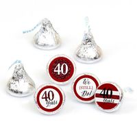 We Still Do - 40th Anniversary Round Stickers are an easy way to add your party theme to all areas of the event. They perfectly coordinate with