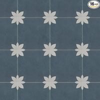 Amazon.com: Inno Stickers Peel and Stick Floor and Wall Tile for Bathroom Kitchen SPC Vinyl Self Adhesive Flooring Tile 9x9In Blue Flower Encaustic Patterned Groutble Backsplash Tile, 16 Tiles, 9.12 Sq Ft. : Tools & Home Improvement