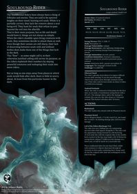 Hello Travelers! We bring you a spectral hunter of souls today! We hope you like it!  The PDF version can be found for free on our patreon as always (linked above).