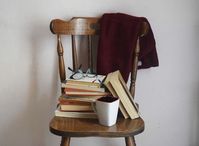 Chair & books.