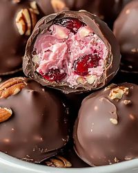 Chocolate Cherry Cheesecake Truffles Recipe | Easy Dessert Ideas - optimal recipes