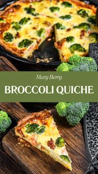 This delicious Mary Berry’s Broccoli Quiche is prepared using fresh broccoli, onion, garlic, eggs, and mozzarella cheese. This savory broccoli quiche recipe is perfect for a hearty breakfast or a delightful brunch that takes about one hour to prepare and can serve up to six people.