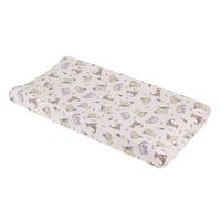 Disney Classic Pooh Naturally Friends Ivory And Taupe Piglet, Eeyore, And Tigger Contoured Changing Pad Cover : Target