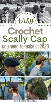 Make a special accessory for the golfer in your life with this simple and free Scally Cap crochet pattern.