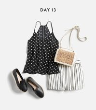 Monthly Stitch Fix Trends - I love everything about this entire outfit! I've been wanting to try mixing prints. The bag is so cute too!