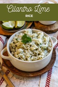 This Cilantro Lime Rice is a fresh and zesty side dish that pairs perfectly with a variety of meals, from tacos and burrito bowls to grilled meats and vegetables. Lightly seasoned with lime flavor and cilantro, it’s easy to prepare and full of vibrancy.