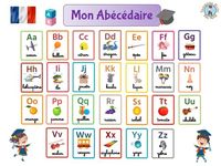 The French alphabet! A set of free, printable French alphabet flash cards, including upper and lower case letters of the alphabet, as well as easy to understand French words, all accompanied by our cute illustrations. Excellent for native French speakers, bilingual children, and students learning French in school as a second language. https://treasurehunt4kids.com/