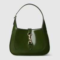 Gucci Jackie small shoulder bag in dark green leather | GUCCI® US