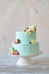 Curly Girl Kitchen: White Cake with Berries, for a 4th of July party