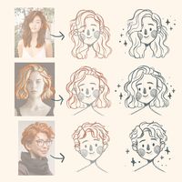 A great way to practice drawing hair is using reference photos! Drawing over top of the reference photos make it easier to identify “chunks” of hair, and then it’s much simpler in to draw that hairstyle on your character! 💇‍♀️💇💁‍♀️✨ I give all my tips for drawing hair and hairstyles in my “How I Draw Hair” and “How I Draw Hairstyles” mini tutorials! Those are part of my Starter Bundle which has 15 of these mini tutorials on different topics 🎨🥳✨ (Use code INSTA15) *i do not own the photos #...