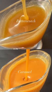 How to make Butterscotch and Caramel😍 The difference between butterscotch and caramel is the preparation process and the sugar that’s used. *The sauce will continue to thicken as it cools. Butterscotch - 1/4 cup butter - 1 cup brown sugar - 300 ml cream Caramel - 1 cup caster sugar - 1/4 cup butter - 300 ml cream - 1/4 tsp salt #Butterscotch #Recipe #Caramel #ButterscotchSauce #CaramelSauce #Yum #Tasty #EasyRecipe #Cream #CastorSugar #BrownSugar #ButterscotchRecipe #ButterscotchSauceRecip...