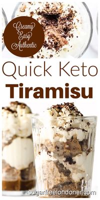 This creamy Keto tiramisu tastes just like the Italian original, but has fewer carbs! The recipe serves 6 and can be scaled up or down depending on your needs. This low carb tiramisu is so delicious! Instead of savoiardi biscuits, I used a quick sugar free sponge cake layer. I am so proud of how light and airy it turned out. Dipped in flavored coffee and layered with fluffy mascarpone cream, it is a keto dessert you'll want to make over and over again.