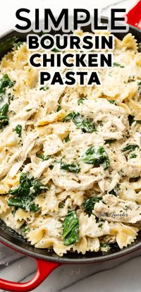 Rotisserie chicken and Boursin cheese combine to make the tastiest pasta ever! This Boursin pasta recipe is ready in just 30 minutes and has no fancy ingredients.