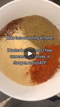 553 reactions · 513 shares | Store in an airtight container and when you’re ready to use after browning your beef add in 2 T of mix, 3/4 C water and simmer for 3 mins. 

Super easy swap, and will take your taco game to the next level!

#holizstic #homemade #makeithomemade #homemadetacoseasoning #taco #taconight | Elizabeth Lythgoe-Holistic living & Sourdough | magnetizeyourself · Original audio