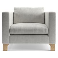 Pacific Deep-Seat Chair with Wood Legs | Crate and Barrel