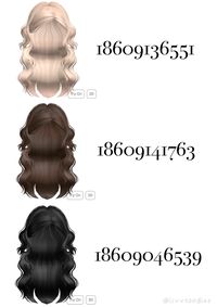 roblox hair codes