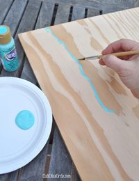 Wood Grain Wall Art Painted step 1