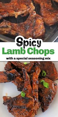 Spicy lamb chops are a delicious easy dinner recipe. Lamb chops combined with aromatic seasoning and finished off with a little bbq sauce.