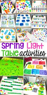 Spring Light Table Activities for Preschool, Pre-k, and Kindergarten - Pocket of Preschool