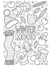 Winter Coloring Pages for Kids - Happy Toddler Playtime