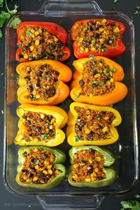 Mexican Quinoa Stuffed Peppers (Easy!) - The Garden Grazer