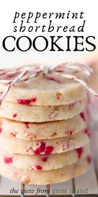 Peppermint Shortbread Cookies