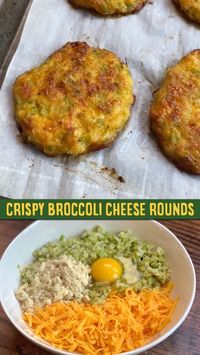 These cheesy baked broccoli tots are like broccoli cheddar soup on steroids. You basically take all of that deliciousness but add a little crunch to it by smashing these patties into flat little discs, and