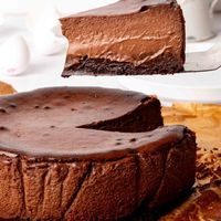 Chocolate Brownie Basque Cheesecake - Ems Foodie Fix