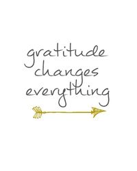 Gratitude Changes Everything Free Printable Gray & Gold