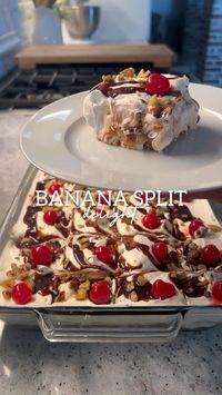 Experience the joy of a banana split inspired dessert complete with all your favorite toppings!   #desserts #bananasplit #summerdesserts  #summerrecipes  #lunch #dinner #onepot #yummy #foodie #tasty #foodporn#delicious #healthy #quickandeasy #foodies #foodlover  ✨Explore my New eCookbook!📚Link in Bio📲