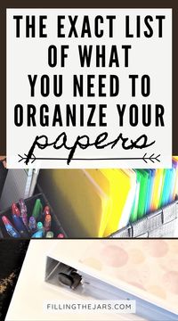 Papers piling up? No problem! Check out these simple paper organizing tools that will help you get your household paperwork under control in no time. With the right paperwork storage ideas, you'll be able to breeze through those old paper piles and finally have a more organized home. Let's do this! Paper organization, organizing paperwork, file organization, paper clutter organization, mail organization ideas.