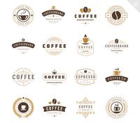 16 Coffee Logotypes and Badges by Vasya Kobelev on @creativemarket