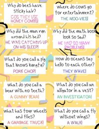 Brighten your child's day with these 30 FREE Lunch Box Jokes For Kids! Bright and colorful lunch box notes that are funny! Print as many copies as you like!