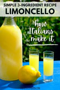 This Limoncello Recipe is how Italians make it! You'll learn all the tips and tricks on how to make THE BEST homemade limoncello.You'll find all calculations for different Alcohol Proof done for you (190 Proof Everclear, 151 Proof Vodka and 90 Proof Vodka) plus all