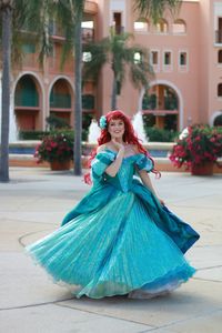 Ariel inspired gown by @DavidforDisney   Photo by @MarvelousMerriment