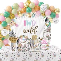 PRICES MAY VARY. 【Two Wild Birthday Party Supplies】These jungle theme two-year-old birthday party decorations for girls are designed with beautiful safari wild animals, and wild jungle colors when you are setting up 2nd birthday decorations, this is the perfect safari birthday decorations, Using these tableware kits can bring you happiness and unforgettable party memories with your kids and guests 【Safari Party Decorations For 2nd Birthday】Safari 2nd birthday party supplies set included 24pcs 9'