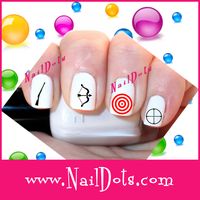 Hunting Nail Decals - Rifle, Crossbow, Target, Crosshairs