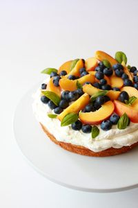 Almond Cake with Basil Infused Whipped Cream - Oh Sweet Day!