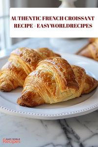 Authentic French Croissants are flaky, buttery pastries perfect for breakfast or a special treat. This croissant recipe is the essence of French baking.