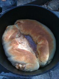 Calazones for the cowboys. I love these and they're easy to make in your Dutch Oven.