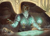 "This is a print of an original oil painting for Magic: The Gathering titled, \"Speakeasy Server.\" The paper size is 11x14 inches with a white border around the image. Each print is made on acid free paper using archival inks. All prints are hand signed by the artist."